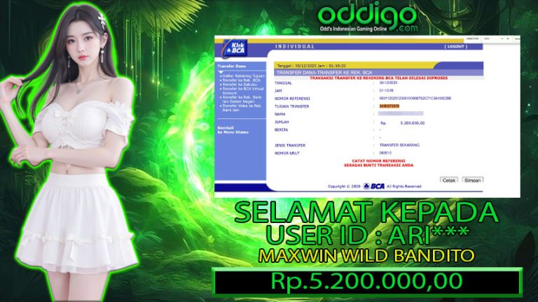 BUKTI KEMENANGAN ODDIGO 30 DES